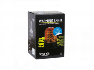 Verpackung Strands LED Kennleuchte mit orangefarbenem Glas - passend für 12&24 Volt - EAN: 7323030003821