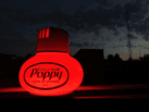 Poppy LED ring rood - met aanstekerplug
