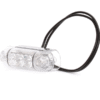 WAŚ W61 LED marker light white - clear glass - marker light suitable for 12 and 24 volt use - applicable on trailer, truck, trailer, camper, caravan, tractor and more - EAN: 5907465127189