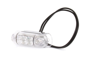 WAŚ W61 LED markeringslamp wit - helder glas - markeringslamp die geschikt is voor 12 en 24 volt gebruik - toepasbaar op aanhanger, vrachtwagen, trailer, camper, caravan, tractor en meer - EAN: 5907465127189