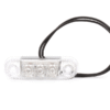 WAŚ W61 LED marker light white - clear glass - marker light suitable for 12 and 24 volt use - applicable on trailer, truck, trailer, camper, caravan, tractor and more - EAN: 5907465127189