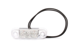 WAŚ W61 LED marking lamp white - clear glass - marking lamp suitable for 12 and 24 volt use - applicable to trailer, truck, trailer, camper, caravan, tractor and more - EAN: 5907465127189