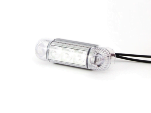 WAŚ W61 LED markeringslamp wit - helder glas - markeringslamp die geschikt is voor 12 en 24 volt gebruik - toepasbaar op aanhanger, vrachtwagen, trailer, camper, caravan, tractor en meer - EAN: 5907465127189