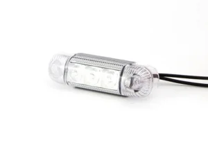 WAŚ W61 LED markeringslamp wit - helder glas - markeringslamp die geschikt is voor 12 en 24 volt gebruik - toepasbaar op aanhanger, vrachtwagen, trailer, camper, caravan, tractor en meer - EAN: 5907465127189