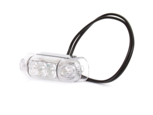 WAŚ W61 LED marking lamp red - clear glass - marking lamp suitable for 12 and 24 volt use - applicable to trailer, truck, trailer, camper, caravan, tractor and more - EAN: 5907465127202