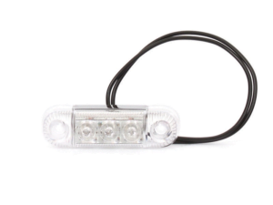 WAŚ W61 LED Markierungslampe rot - Klarglas - Markierungslampe geeignet für 12 und 24 Volt Einsatz - anwendbar auf Anhänger, LKW, Anhänger, Wohnmobil, Wohnwagen, Traktor und mehr - EAN: 5907465127202
