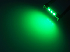 Soffitte LED Röhrenlampe 36mm für 24 Volt Betrieb - Farbe grün - EAN: 6090542512561
