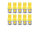 T10 led lamp ambergeel 24V - voordeelverpakking 10 stuks - voor 24 volt gebruik - EAN: 6090537048037