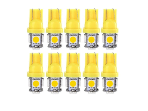 T10 led lamp ambergeel 24V - voordeelverpakking 10 stuks - voor 24 volt gebruik - EAN: 6090537048037