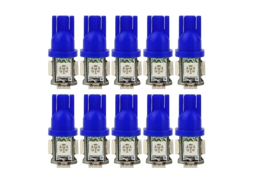T10 led lamp blauw 24V - voordeelverpakking 10 stuks - voor 24 volt gebruik - EAN: 6090537277291