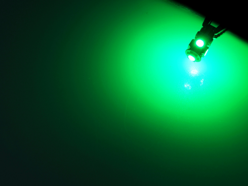 T10 LED grün 24V (10 Stück) - All Day Led - für 12&24 Volt