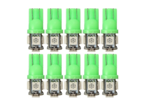 T10 led lamp groen 24V - voordeelverpakking 10 stuks - voor 24 volt gebruik - EAN: 6090537331337
