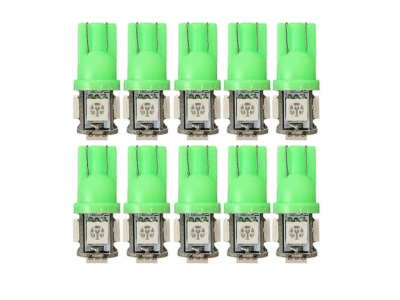 T10 LED Lampe grün 24V - Vorteilspackung 10 Stück - für 24 Volt Betrieb - EAN: 6090537331337