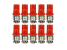 T10 led lamp rood 24V - voordeelverpakking 10 stuks - voor 24 volt gebruik - EAN: 6090537210298