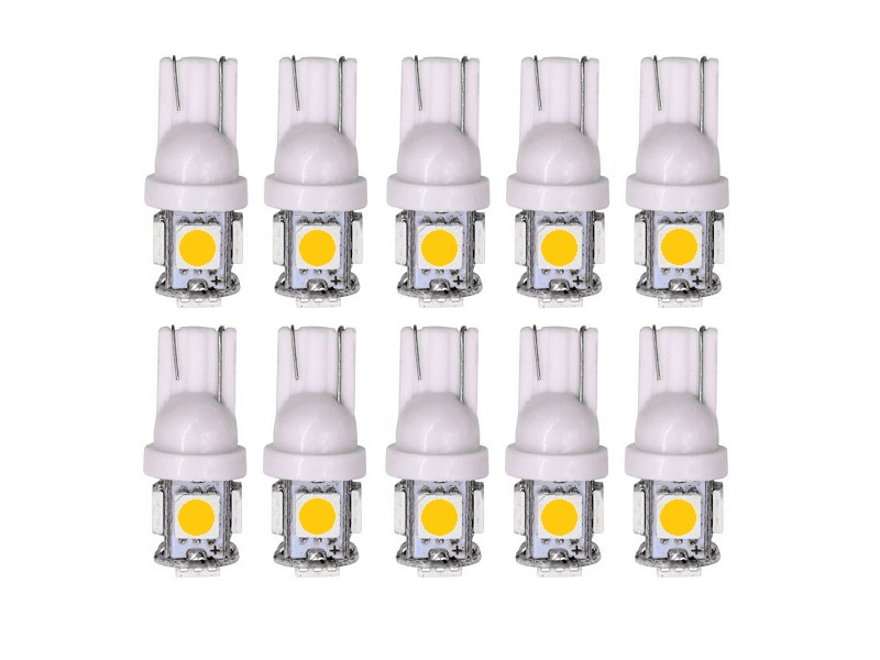 T10 led lamp warm wit 24V - voordeelverpakking 10 stuks - voor 24 volt gebruik - EAN: 6090536889839