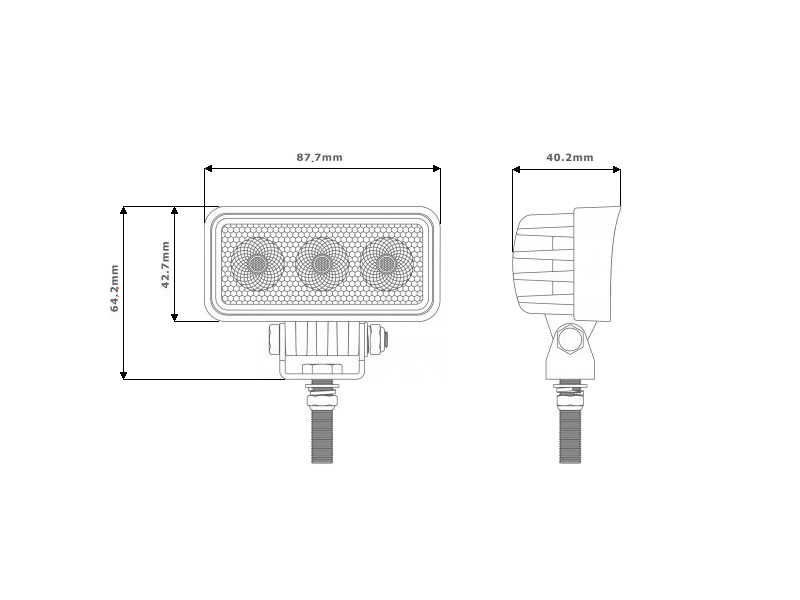 Runder LED-Arbeitsscheinwerfer 24 W 2400 Lms 3,7 Zoll breiter Strahl für  Motorrad-LKW 4x4 - LED OSRAM - France-Xenon