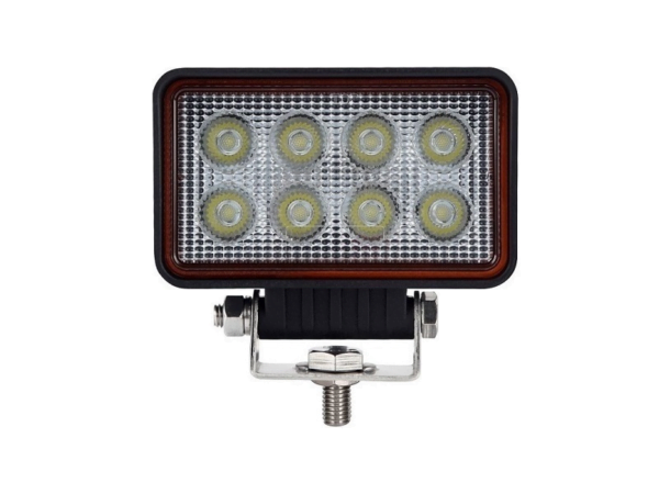 LED work light 24W - RECTANGLE / SQUARE - for 12&24 volt used - to mount on your car, truck, trailer, tractor, forklift and more - EAN: 2000010062065