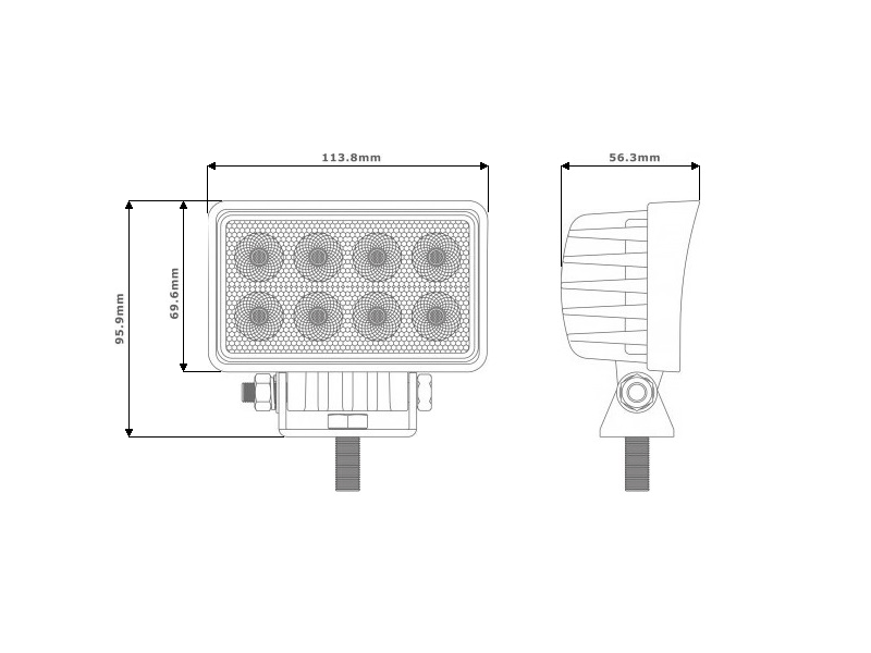 LED Arbeitsscheinwerfer Universal W144 6000 12V-70V, LKW-Teile24 - LKW  Ersatzteile beim Experten bestellen