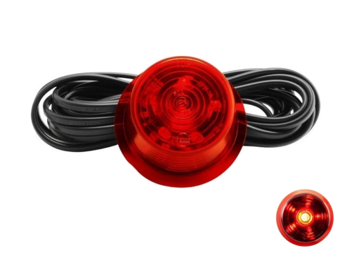 Gylle LED red with colored glass - part for a Danish LED lamp - suitable for 12 and 24 volt use - EAN: 7392847307965