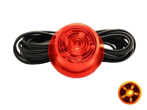 Gylle LED oranje met gekleurd glas - onderdeel voor een Deense LED lamp - geschikt voor 12 en 24 volt gebruik - EAN: 7392847307958
