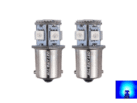 BA15S LED lamp blauw - geschikt voor 24 volt gebruikt - interieurverlichting voor vrachtwagen, camper en meer - met 8 SMD LED's - EAN: 7448151767770