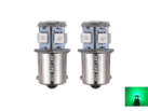 BA15S LED lamp groen - geschikt voor 24 volt gebruikt - interieurverlichting voor vrachtwagen, camper en meer - met 8 SMD LED's - EAN: 7448151892892
