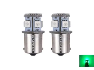 BA15S LED Lampe grün - geeignet für 24 Volt Betrieb - Innenbeleuchtung für LKW, Wohnmobil und mehr - mit 8 SMD LED's - EAN: 7448151892892