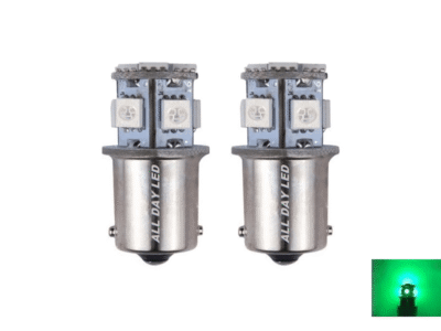 BA15S LED Lampe grün - geeignet für 24 Volt Betrieb - Innenraumbeleuchtung für LKW, Camper und mehr - mit 8 SMD-LED's - EAN: 7448151892892