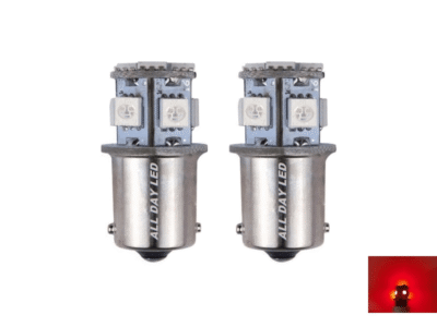 BA15S LED Lampe rot - geeignet für 24 volt Betrieb - Innenraumbeleuchtung für LKW, Camper und mehr - mit 8 SMD LEDs - EAN: 7448149685635