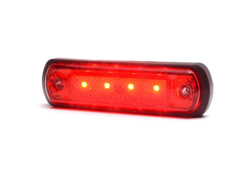 LED markeringslamp rood van WAŚ - model W189 - voor 12 en 24 volt gebruik EAN: 5903098109905