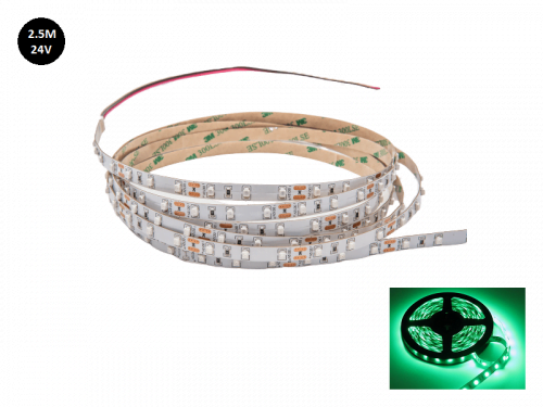 24 Volt LED strip green for truck - 2.5 with silicone layer IP65 - EAN: 6090444511549