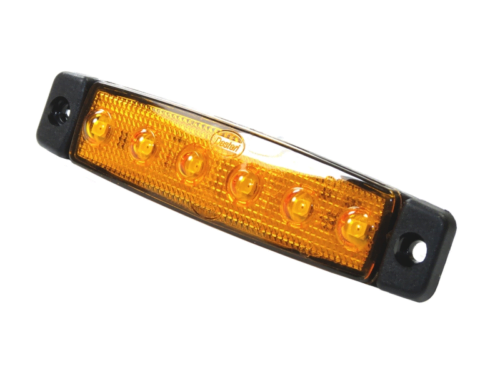 Dasteri 6 LED markeringslamp oranje voor 24 volt gebruik - vrachtwagen verlichting - trailer verlichting - zijmarkering - EAN: 6090541195123