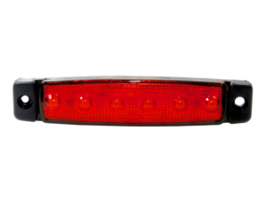 Dasteri 6 LED markeringslamp rood voor 24 volt gebruik - vrachtwagen verlichting - trailer verlichting - EAN: 6090540366302