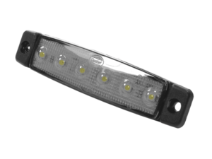 Dasteri 6 LED markeringslamp wit voor 24 volt gebruik - vrachtwagen verlichting - trailer verlichting - EAN: 6090541019047