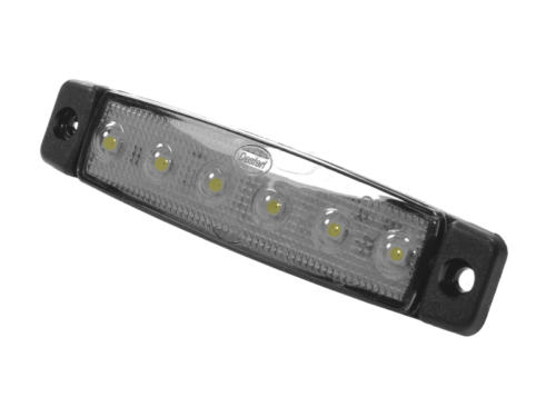 Dasteri 6 LED marker lamp white for 24 volt use - truck lighting - trailer lighting - EAN: 6090541019047