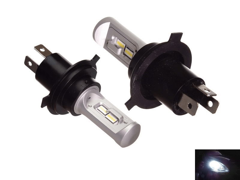 H4 LED set 12/24 Volt wit - voor en 24 volt gebruik