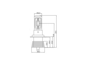 Abmessungen ADL00163 - H7 LED Lampen