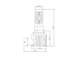 Dimensions ADL00164 - H11 LED lamps