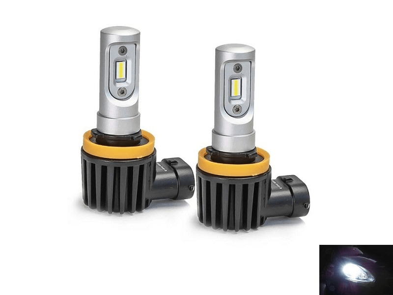 H11 LED Glühlampenset 12/24 Volt weiß - für 12 und 24 Volt Einsatz