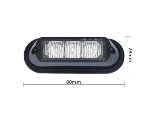 TruckLED LED flitser met 3 LED's - kleur: ORANJE - LED waarschuwingslamp met 5 meter aansluitkabel - EAN: 2000019063455