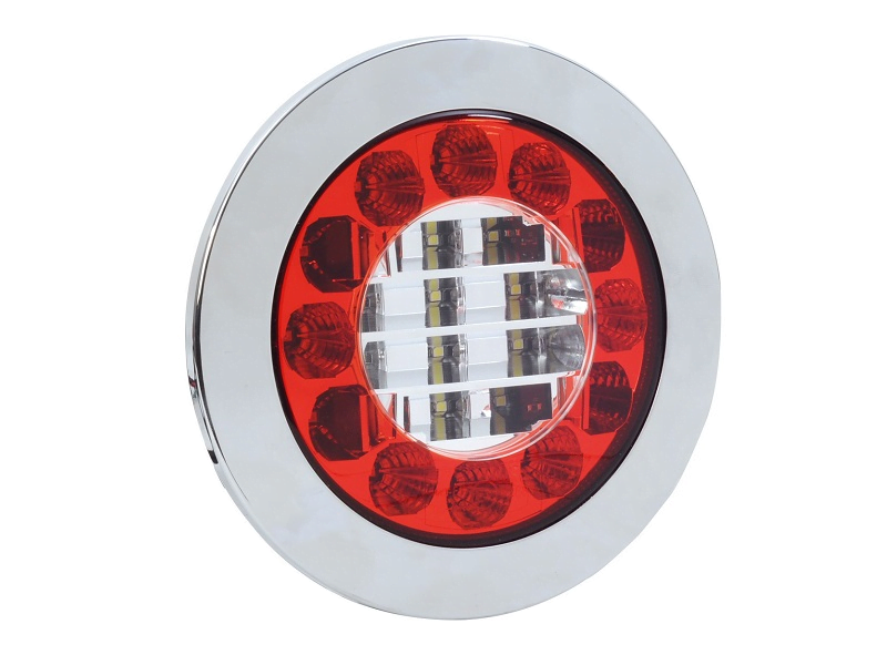 Strands RED EYE 3 Kammer LED Rücklicht - rund LED Rücklicht mit Blinklichtfunktion - für 12 und 24 Volt - EAN: 7323030003609