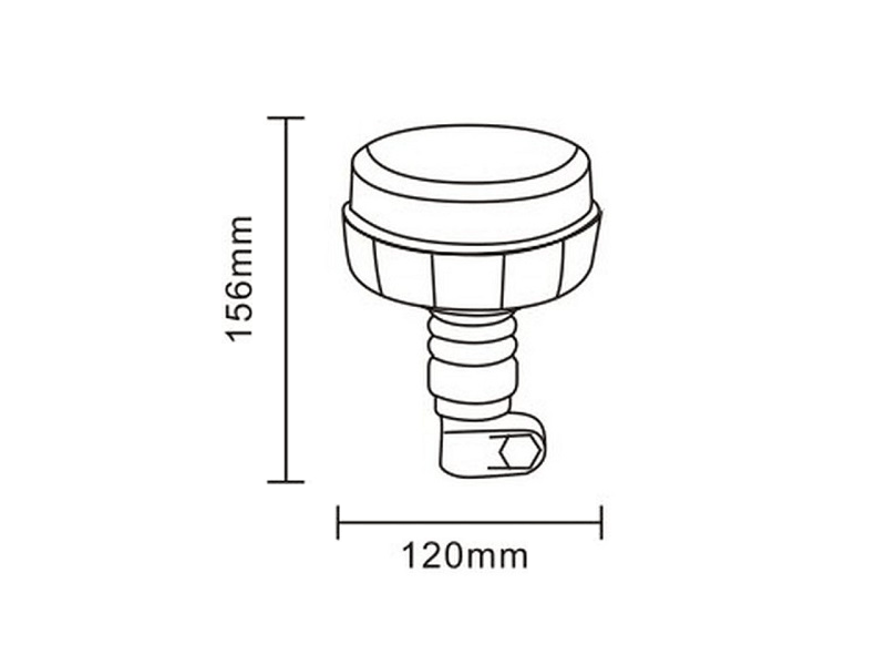 TruckLED Rundumleuchte flach mit DIN - All Day Led - für 12&24V