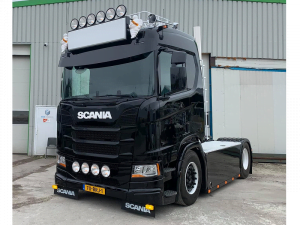 LED light box mounted on a Scania Next Gen - made by HJ truck repairs from Brakel