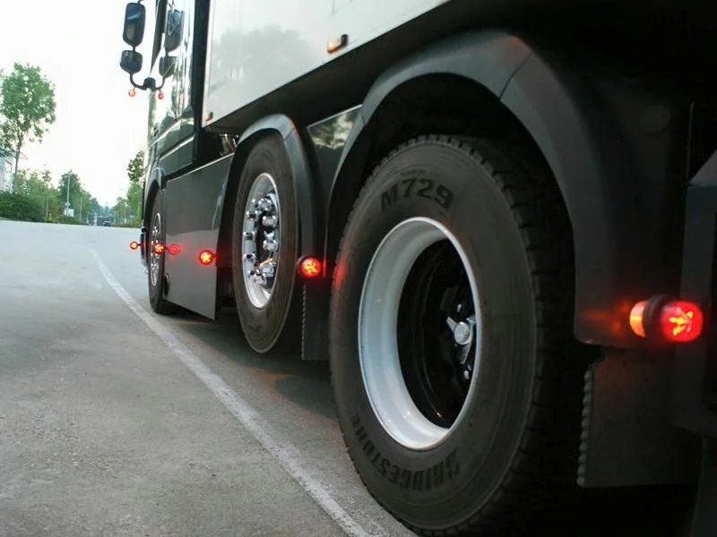 LED position lamp mounted on a truck - for 12 and 24 volt - Gylle Danish LED position lamp