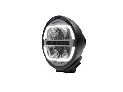 Hella Luminator Voll LED Scheinwerfer mit LED Standlicht - für 12 & 24 Volt - Artikelnummer Hella: 1F8 016 560-011 - Gehäuse: schwarz