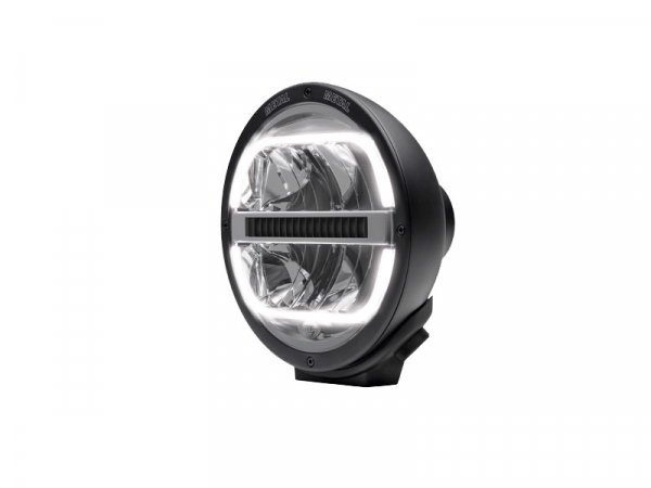 Hella Luminator full LED spotlight with LED parking light - for 12 & 24 volt - article number Hella: 1F8 016 560-011 - housing: black
