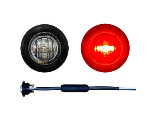 LED Einbauleuchte 28mm ROT mit Klarglas - LED Leuchte für 12 und 24 Volt geeignet - mit E-Prüfzeichen - EAN: 6090535597513