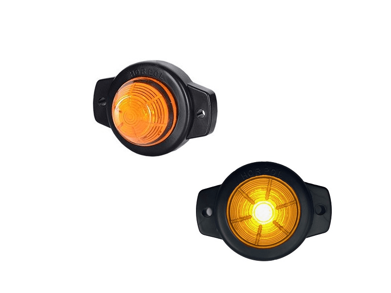 Horpol LED markeringslamp oranje - opbouw montage - geschikt voor 12 & 24 volt - auto, aanhanger, vrachtwagen, tractor en meer - EAN: 5903116345087