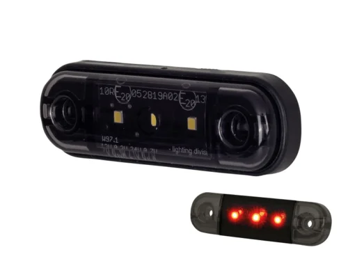 Strands Dark Knight markeringslamp rood met 3 LED's - geschikt voor 12 & 24 volt gebruik - voor auto, aanhanger, vrachtwagen, trailer, camper en meer - EAN: 7323030187118