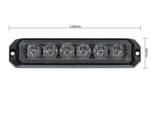 Afmetingen ADL85176 - EAN: Strands LED flitser ORANJE - LED waarschuwingslamp met 6 LED's - geschikt voor 12 en 24 volt gebruik - EAN: 7323030168056
